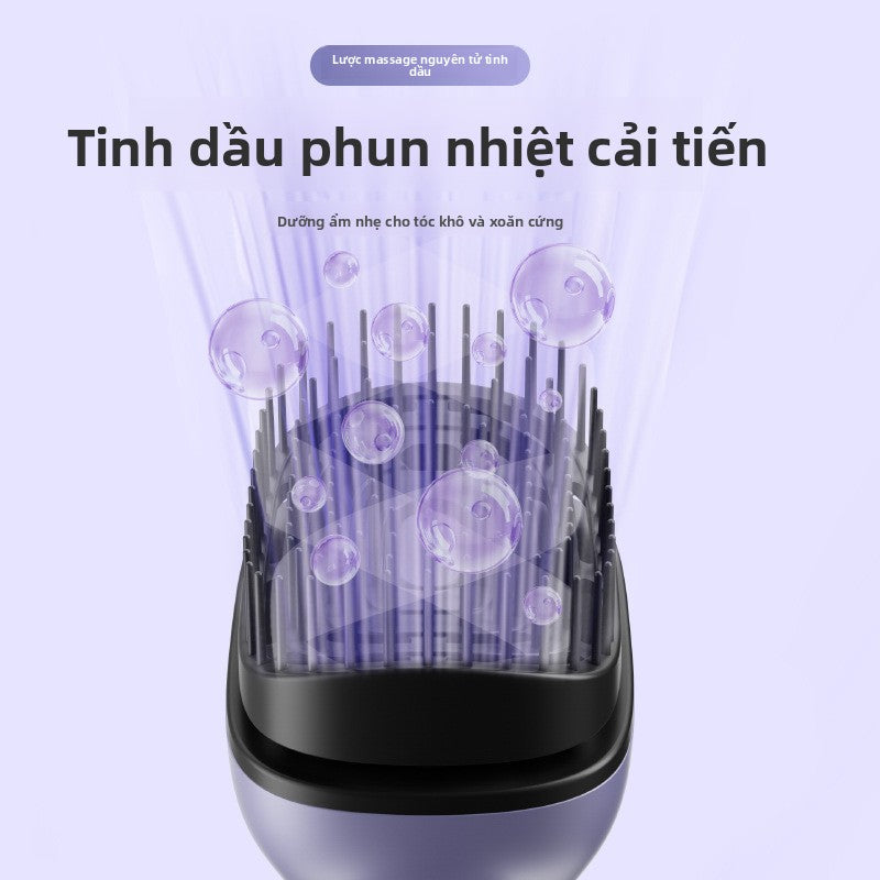 Lược massage tinh dầu lược lớn phun tinh dầu nguyên tử hóa di động ánh sáng đỏ đầu massage chăm sóc