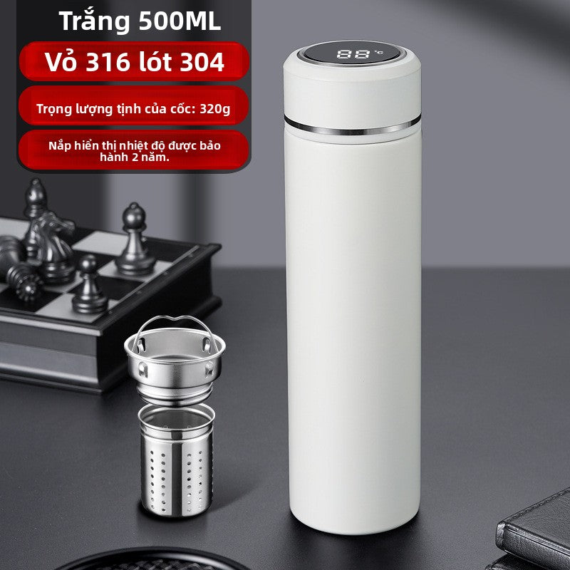 Cốc giữ nhiệt thông minh với nhiệt độ hiển thị 304 cốc nước giữ nhiệt bằng thép không gỉ