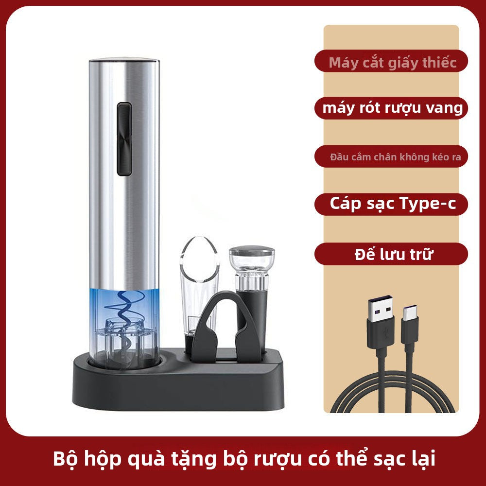 Máy mở chai rượu vang đỏ điện hoàn toàn tự động máy mở chai cao cấp rượu