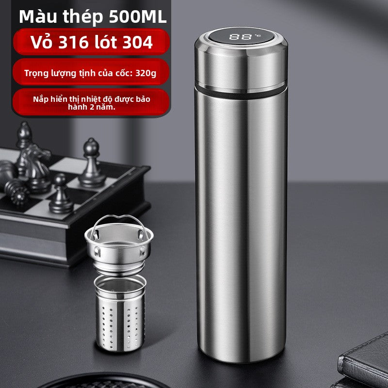 Cốc giữ nhiệt thông minh với nhiệt độ hiển thị 304 cốc nước giữ nhiệt bằng thép không gỉ