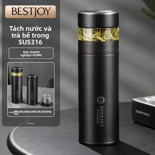 Cốc giữ nhiệt Phú Quang nhặt Hi tách nước trà cốc nước nam cốc pha trà cao cấp 316 thép không gỉ có