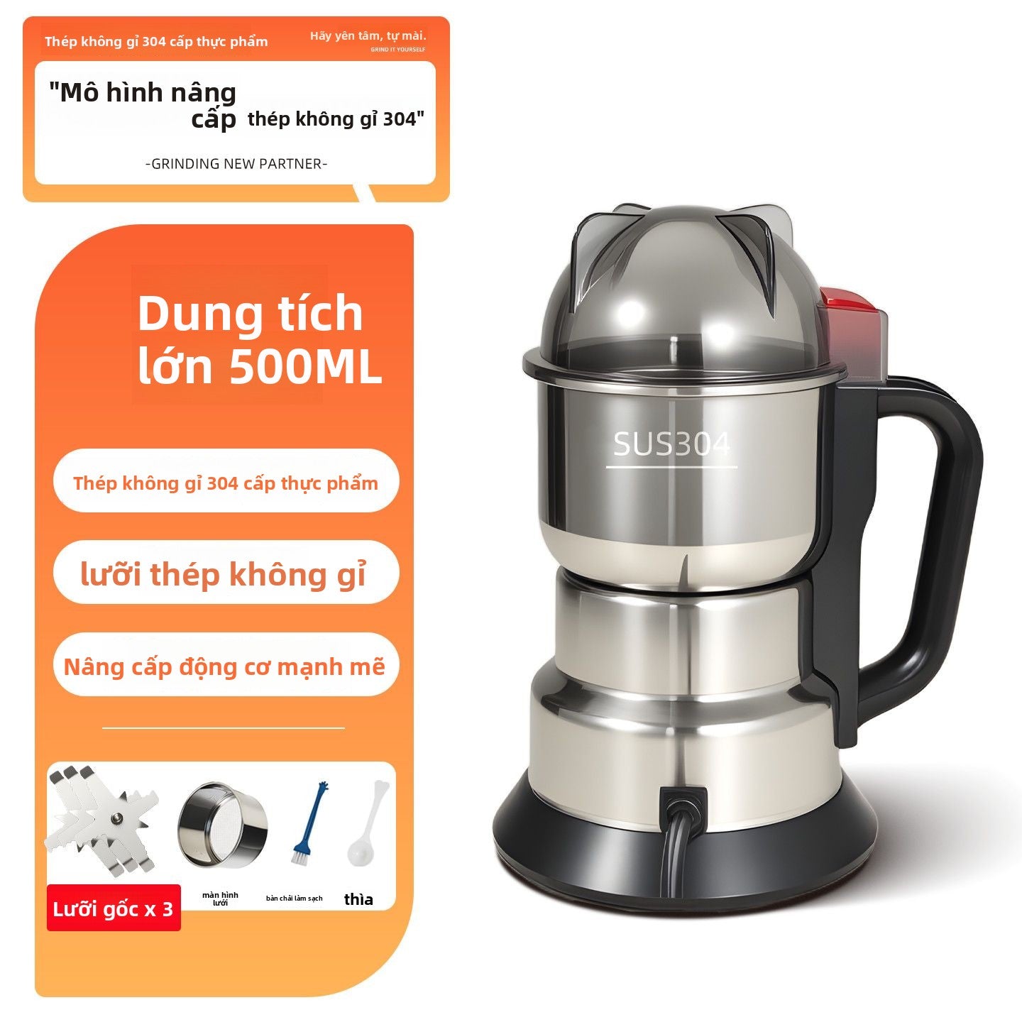 Máy nghiền gia đình Shuanghang 316 Máy nghiền thuốc Trung Quốc nhỏ để nghiền ngũ cốc siêu mịn