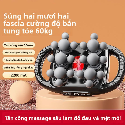 Máy  massage lưng cân gan chân nhiều đầu 22 đầu cơ bắp thư giãn cân gan chân đa chức năng điện lực lớn toàn thân