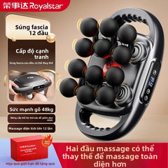 máy massage mười hai đầu cân gan chân súng thư giãn cơ bắp massage búa mạnh mẽ toàn thân