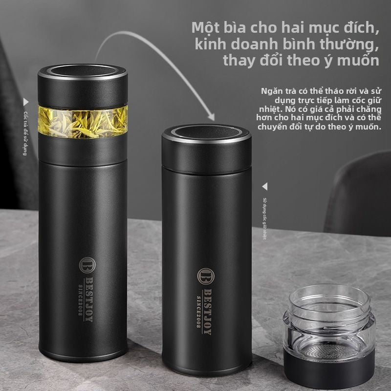 Cốc giữ nhiệt Phú Quang nhặt Hi tách nước trà cốc nước nam cốc pha trà cao cấp 316 thép không gỉ có