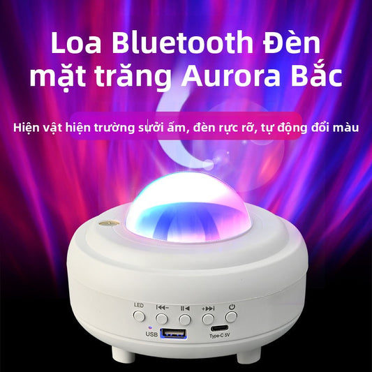 Đèn laser trang trí Ánh sáng phương Bắc sao chiếu đèn USB Bluetooth âm thanh laser đầy đủ các ngôi sao sân khấu phòng bầ