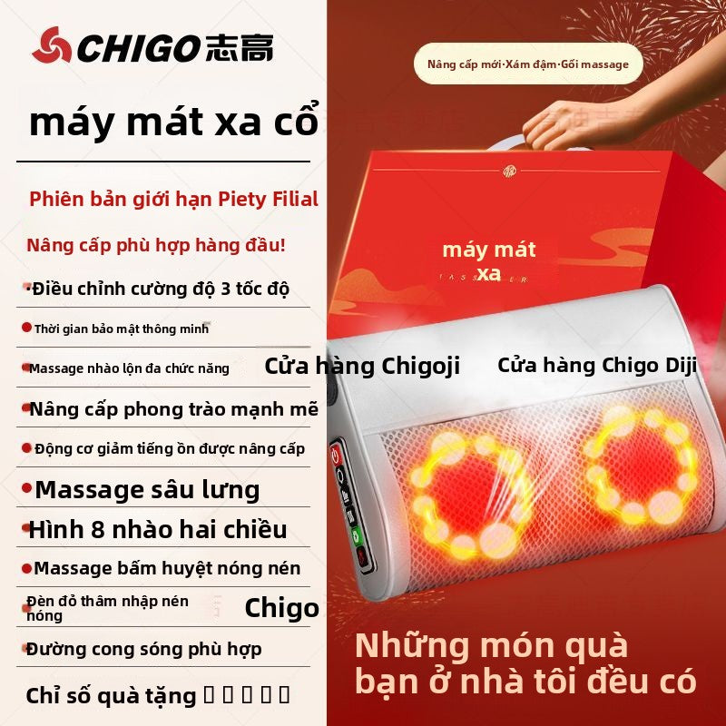 massage lưng lưng chân massage máy thông minh đệm cổ vai cổ nhào gối massage gia đì