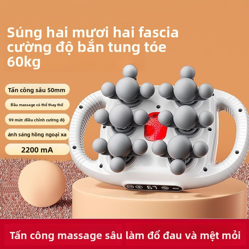 Máy  massage lưng cân gan chân nhiều đầu 22 đầu cơ bắp thư giãn cân gan chân đa chức năng điện lực lớn toàn thân