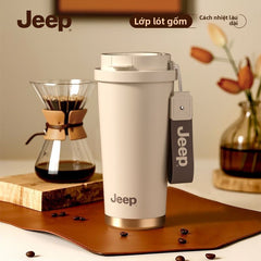 Cốc giữ nhiệt JEEP cốc cà phê mật bên trong bằng gốm nhân viên văn phòng nữ giá trị màu sắc cao đi k