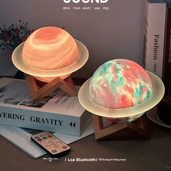 Loa Bluetooth Star mới đèn ngủ nhỏ loa siêu trầm âm thanh bầu không khí đèn bàn cao cấp tặng quà sin