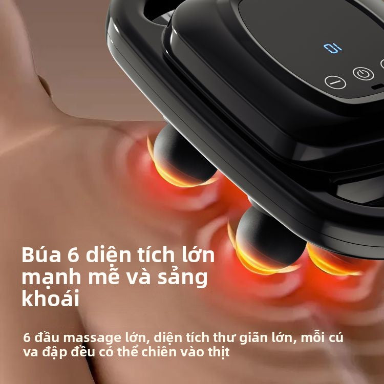 sáu đầu súng massage cơ bắp chuyên nghiệp thư giãn toàn thân búa massage tạo tác gõ búa