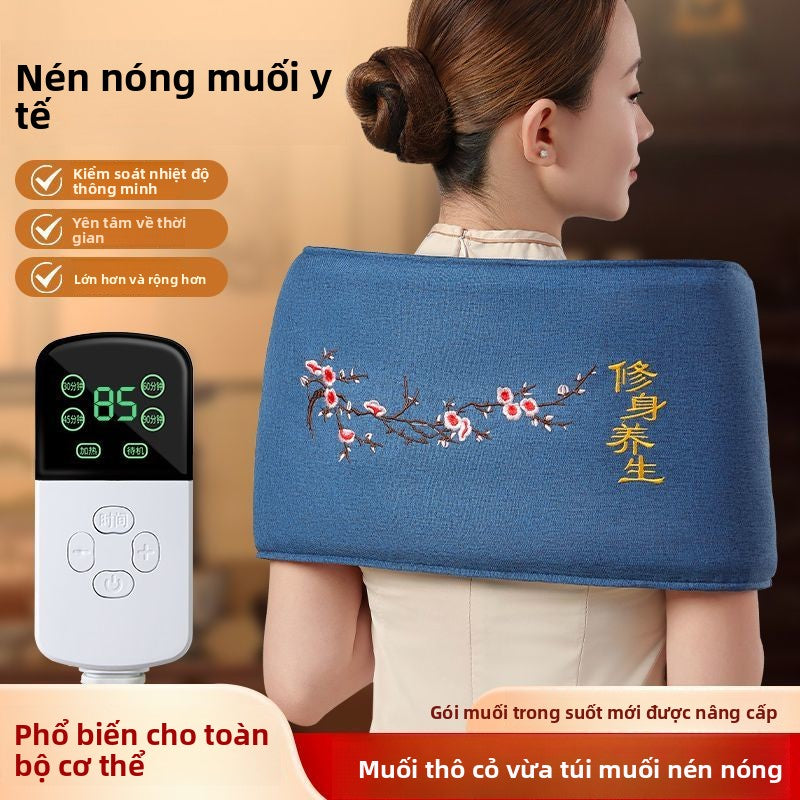 Túi muối túi nóng túi muối biển muối thô túi vật lý trị liệu chuyển động túi vai cổ thắt lưng toàn t