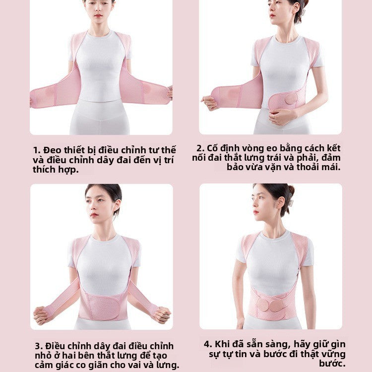 Dây đeo chỉnh hình lưng gù cho phụ nữ trưởng thành Dây đeo chỉnh hình lưng đẹp để sửa tư thế chống c