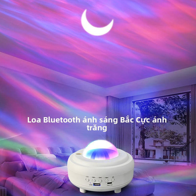 Đèn laser trang trí Ánh sáng phương Bắc sao chiếu đèn USB Bluetooth âm thanh laser đầy đủ các ngôi sao sân khấu phòng bầ