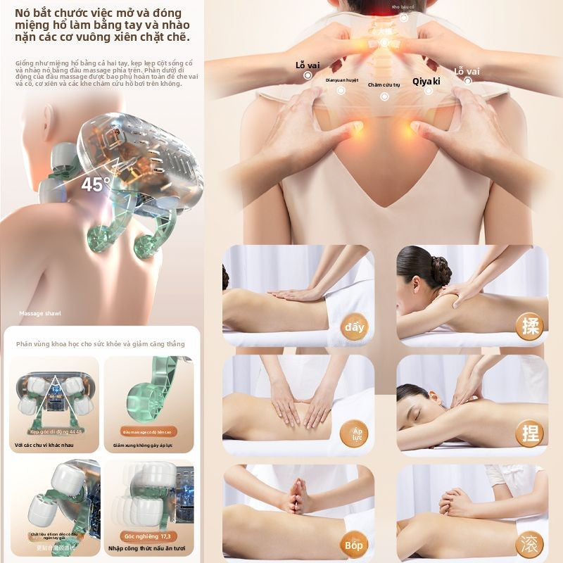 Máy  Massage cổ  thắt lưng lưng massage khăn choàng toàn thân nhào lộn đa chức nă