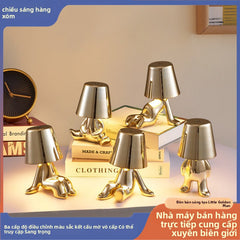 Đèn bàn tượng vàng trang trí đèn bàn nhà hàng quán cà phê trang trí nhà đèn không kh