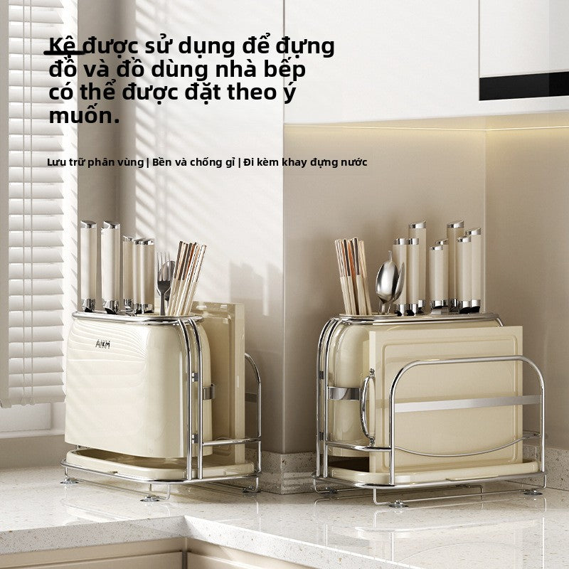 Giá đỡ dao nhà bếp giá đỡ gió kem giá đỡ gia đình đa chức năng dao đũa lồng giá đỡ bàn thớt dao đũa