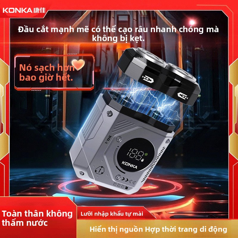 Máy cạo râu điện Kangjia cho nam giới hoàn toàn tự động sạc loại kỹ thuật số hiển thị râu dao công s