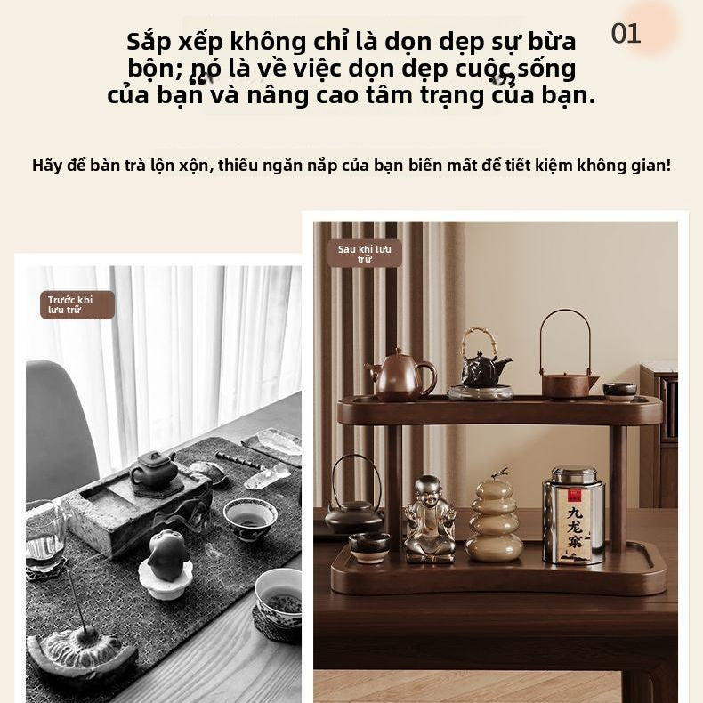 Giá đỡ để bàn tách trà lưu trữ giá đỡ nhỏ giá đỡ cổ nhiều lớp ấm cát tím kiểu Trung Quốc mới giá t