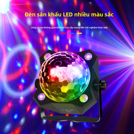Đèn LED ánh sáng tím đèn sân khấu nhấp nháy điều khiển bằng giọng nói bảy màu LED sân
