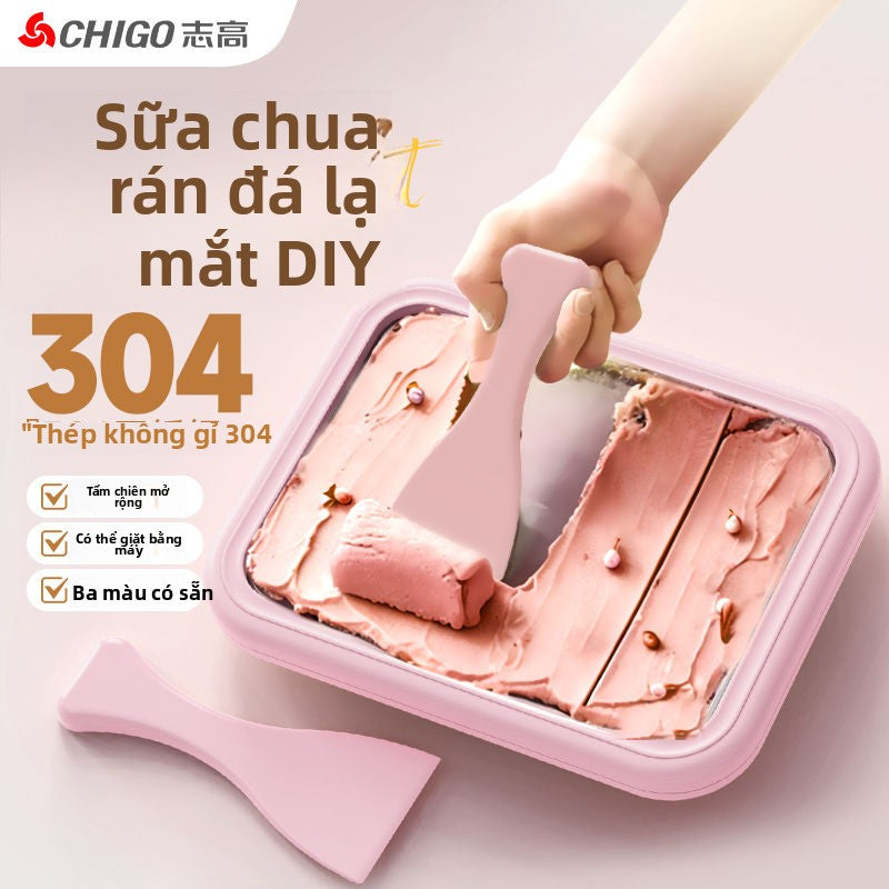 Máy làm đá chiên đa chức năng Chigo / Shigo Máy làm đá chiên bằng thép không gỉ gia đình Máy làm đá