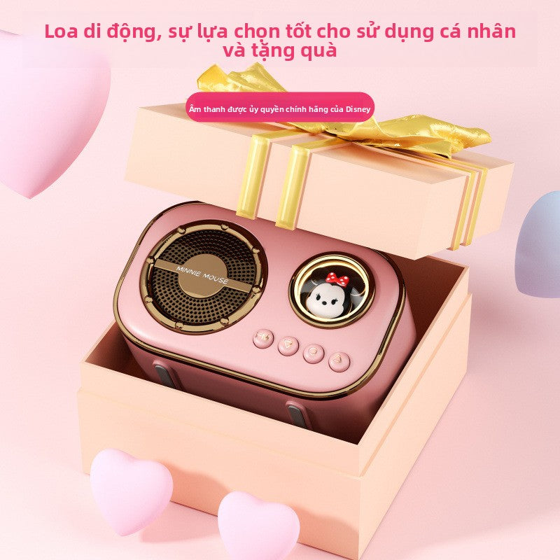 Disney Disney đồng thương hiệu âm thanh Bluetooth mới chất lượng cao siêu trầm độ bền dài loa nhỏ má