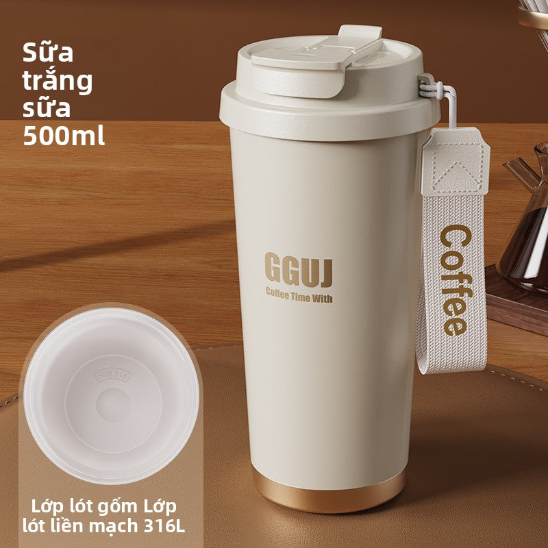 cốc nước bằng thép không gỉ 316 ống hút cốc giữ nhiệt cà phê ba cốc uống giữ nhiệt cốc cà phê giá tr