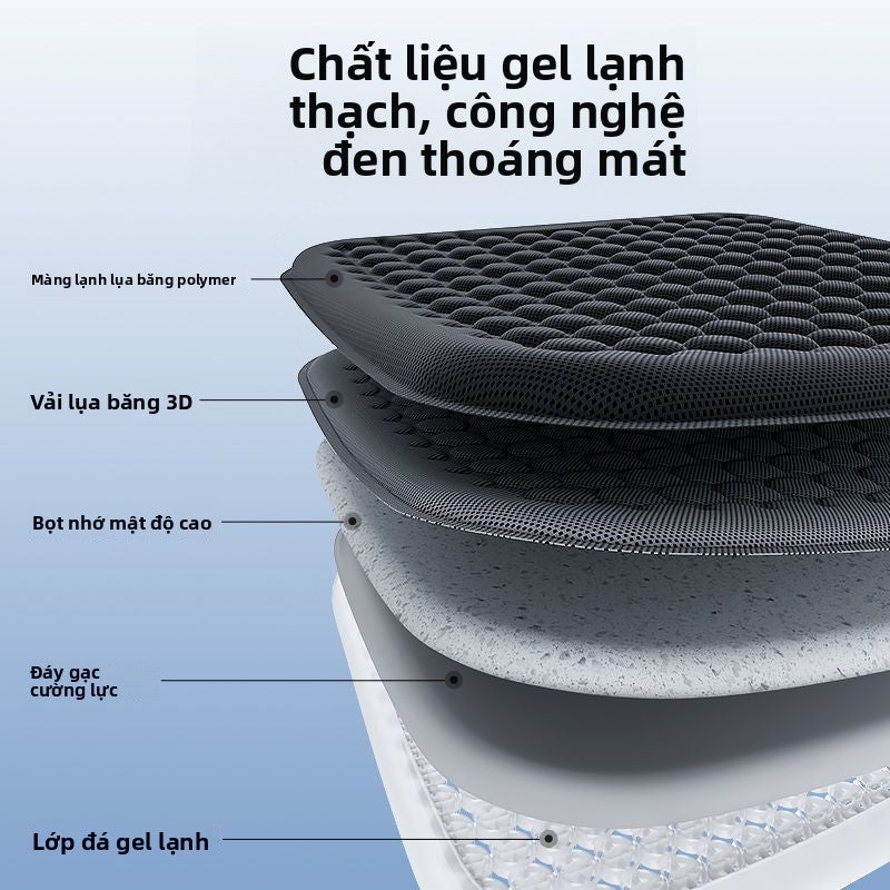 đệm ghế ô tô làm mát đệm ghế mùa hè đệm mát bốn mùa chung thoáng khí silicone xe đệm ghế