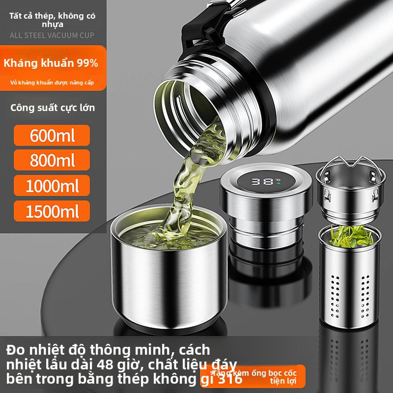 Bình giữ nhiệt Thép đầy đủ 316 thép không gỉ công suất lớn giữ nhiệt cốc nước pha trà giữ nhiệt cốc nước trà thể dụ