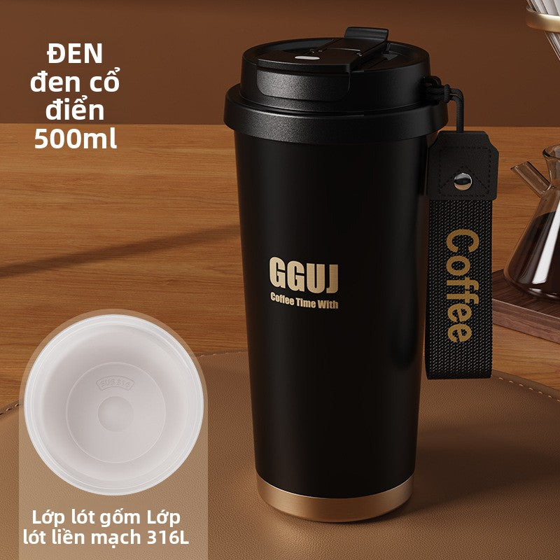 cốc nước bằng thép không gỉ 316 ống hút cốc giữ nhiệt cà phê ba cốc uống giữ nhiệt cốc cà phê giá tr