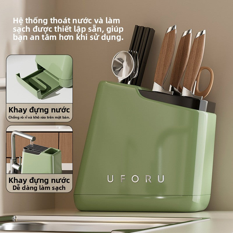Giá lưu trữ hộp đựng đũa giá đỡ dao gia đình, mặt bàn nhà bếp, dao làm bếp đa chức năng, đũa, thìa,
