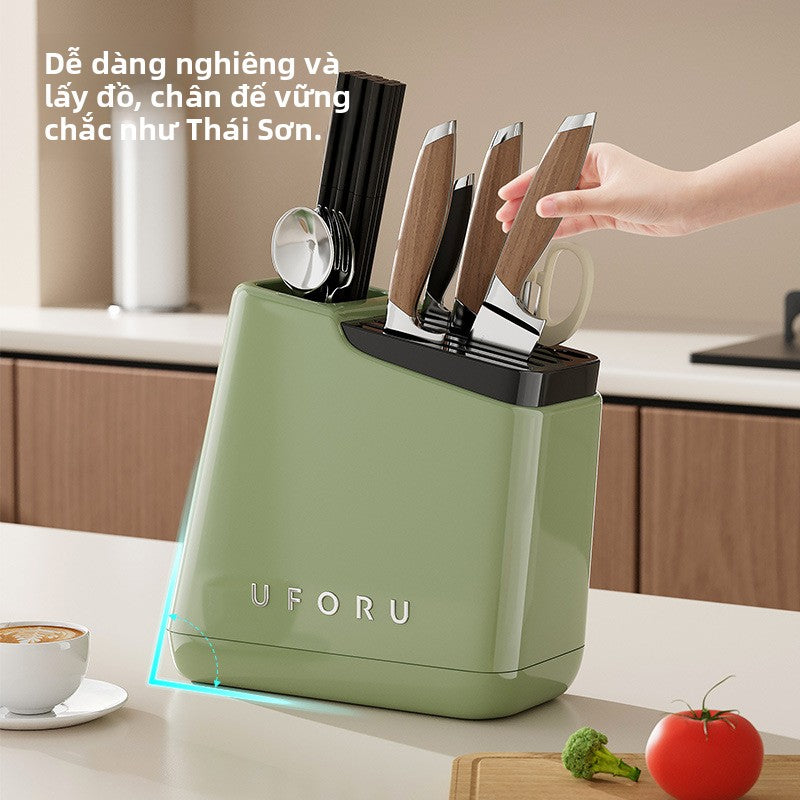 Giá lưu trữ hộp đựng đũa giá đỡ dao gia đình, mặt bàn nhà bếp, dao làm bếp đa chức năng, đũa, thìa,
