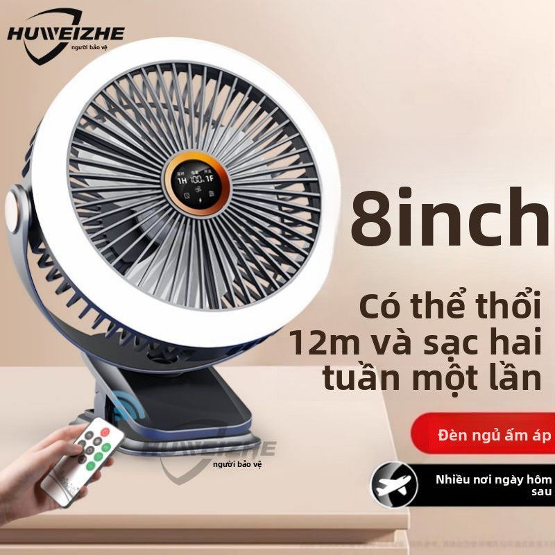 quạt im lặng kẹp quạt nhỏ USB máy tính để bàn giường sạc quạt điện di động độ bền s