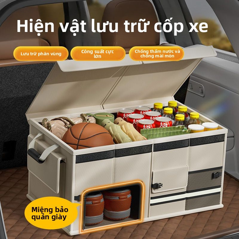 Hộp lưu trữ xe, cốp xe, bên trong xe, sắp xếp thực tế, gấp, đa chức năng, đồ tạo tác lưu trữ cắm trạ