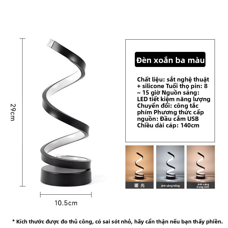 Đèn bàn Bắc Âu đèn đầu giường phòng ngủ đèn LED sáng tạo cá tính thanh không khí đèn ins gió giá trị