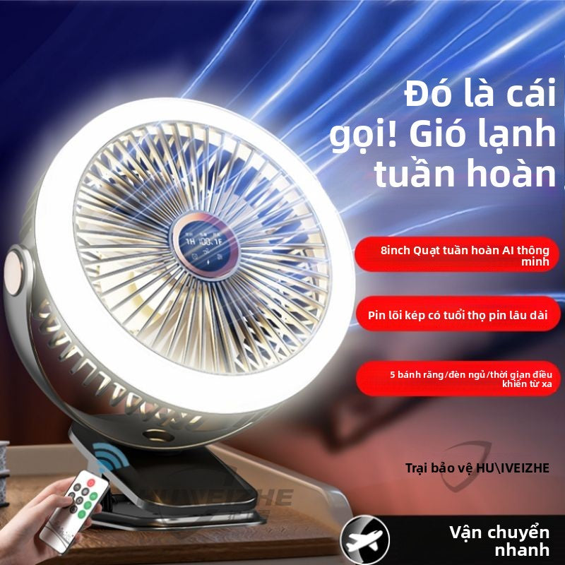 quạt im lặng kẹp quạt nhỏ USB máy tính để bàn giường sạc quạt điện di động độ bền s