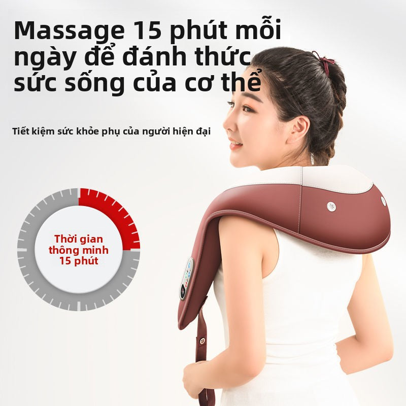 massage cổ vai Lechen đa chức năng đánh massage cổ vai Le massage khăn choàng cổ vai thắt lưng đánh lưng cổ đốt sốn