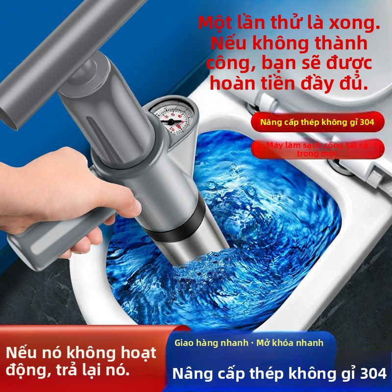 Máy thông tắc cống nhà vệ sinh gia đình