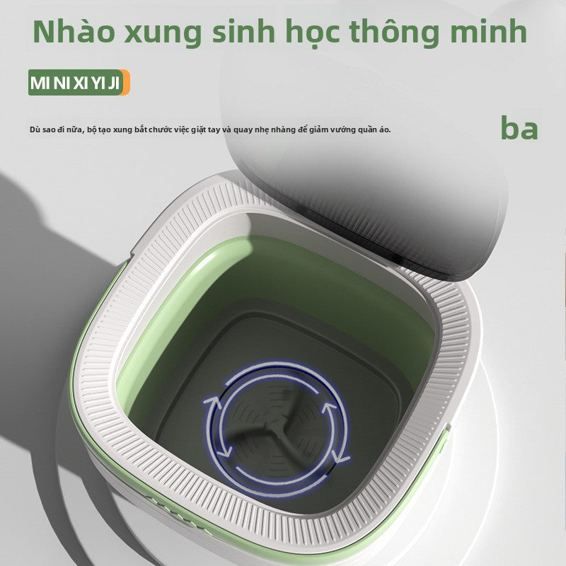 máy giặt di động hoàn toàn tự động nhà ký túc xá mini đồ lót nhỏ quần lót máy giặ