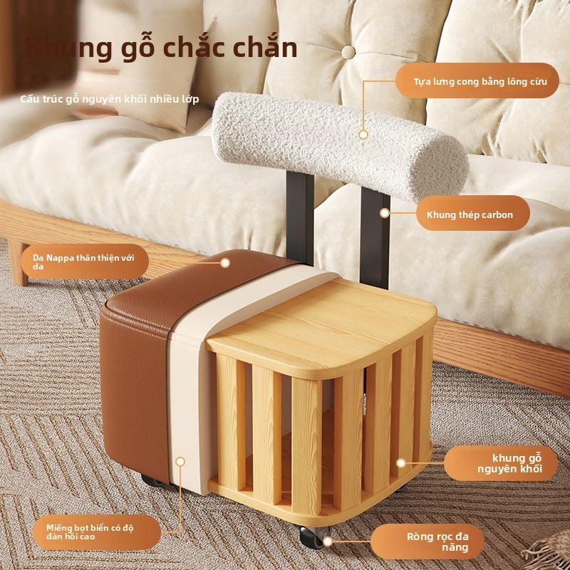 Ghế đệm bằng gỗ rắn bàn trà ghế trong phòng khách ghế sofa tựa lưng trung cổ ghế sofa gia đình ghế t