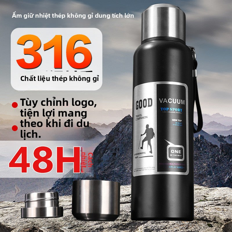 Bình giữ  nhiệt 316 thép không gỉ bên trong túi mật chân không đầy đủ bình giữ nhiệt bằng thép cho nam giới đi du lị