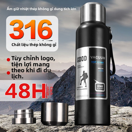Bình giữ  nhiệt 316 thép không gỉ bên trong túi mật chân không đầy đủ bình giữ nhiệt bằng thép cho nam giới đi du lị