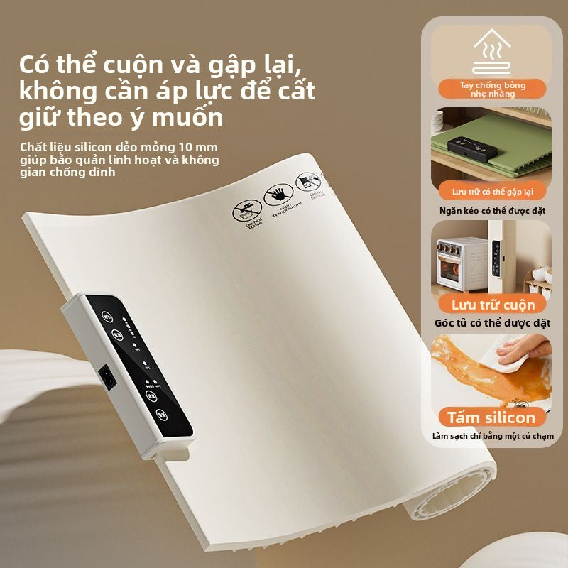 bàn ăn giữ nhiệt ấm thực phẩm đa chức năng bàn ăn nhiệt độ không đổi silicone sưởi ấm gấp giữ nh