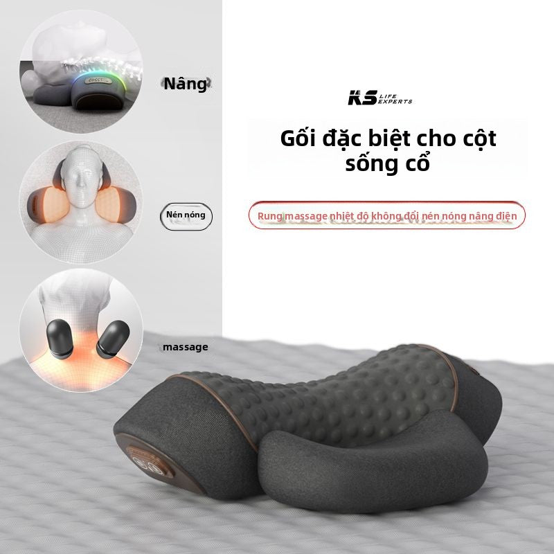 Gối nâng đỡ cổ vai gáy  bảo vệ cột sống mạnh mẽ ngủ massage cột sống khôn