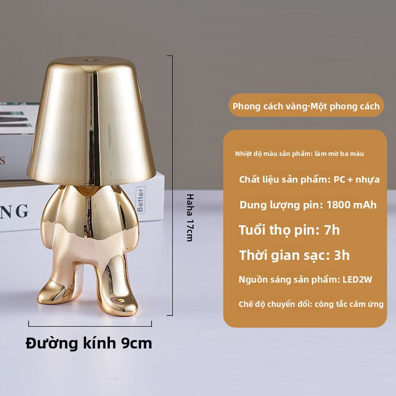 Đèn bàn tượng vàng trang trí đèn bàn nhà hàng quán cà phê trang trí nhà đèn không kh