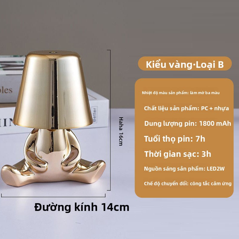 Đèn bàn tượng vàng trang trí đèn bàn nhà hàng quán cà phê trang trí nhà đèn không kh