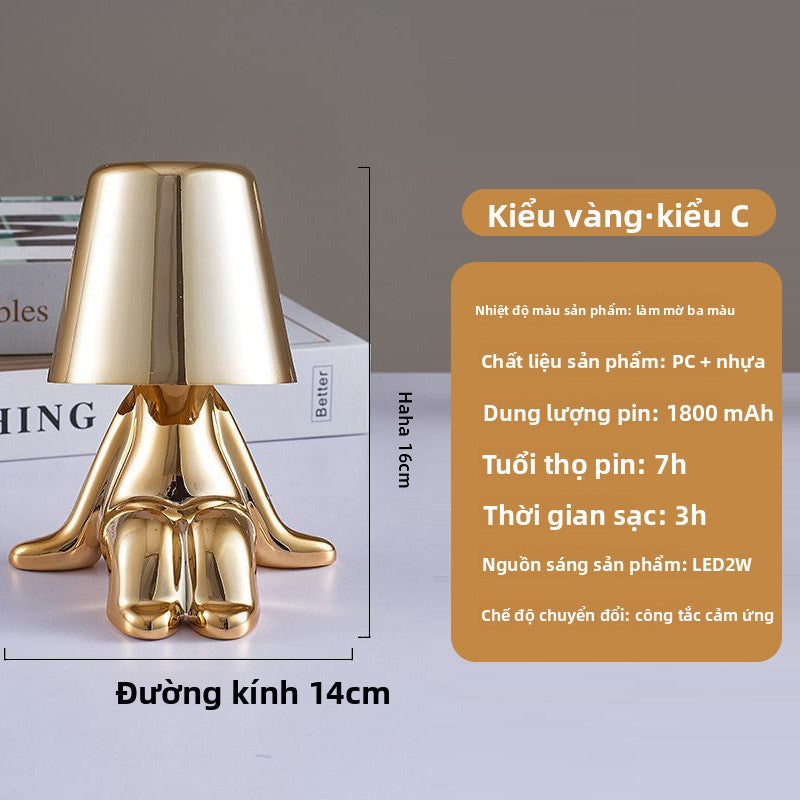 Đèn bàn tượng vàng trang trí đèn bàn nhà hàng quán cà phê trang trí nhà đèn không kh
