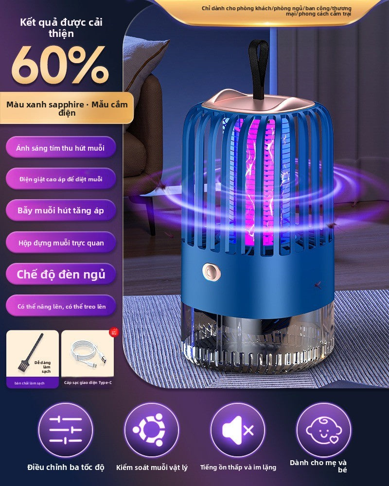 Đèn diệt muỗi gia đình trong nhà ngoài trời chống muỗi điện diệt muỗi cổ vật muỗi mạnh mẽ hút muỗi c