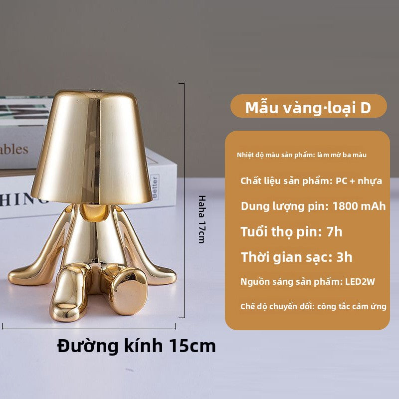 Đèn bàn tượng vàng trang trí đèn bàn nhà hàng quán cà phê trang trí nhà đèn không kh