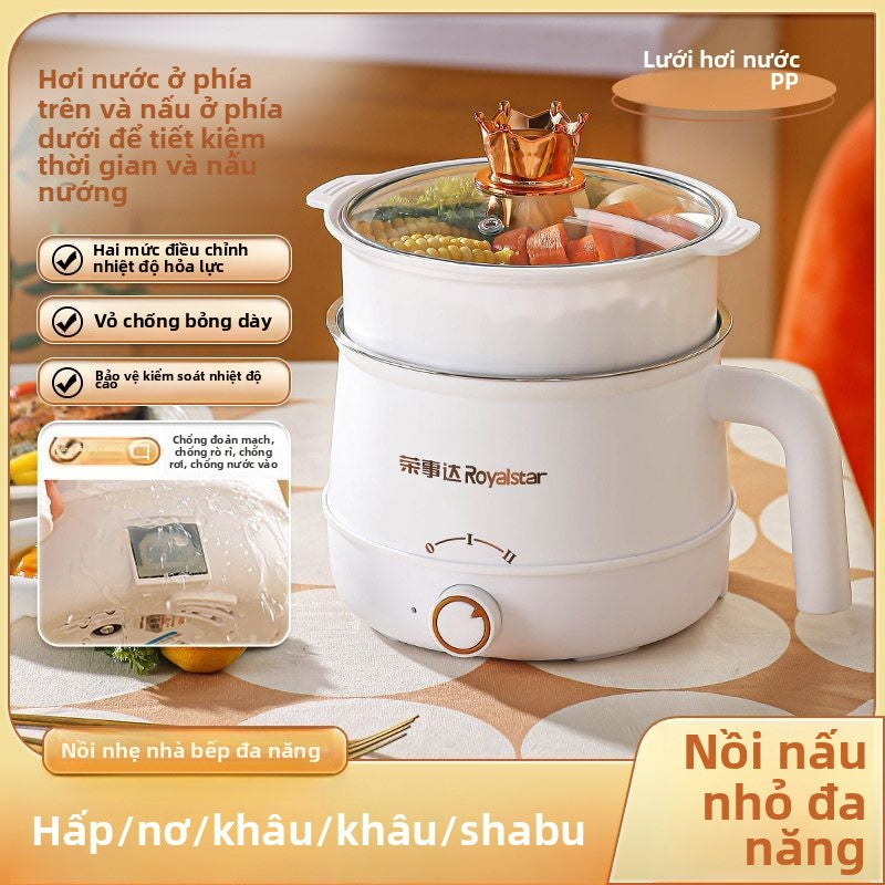 nồi nấu điện bằng thép không gỉ 304 nồi điện nhỏ đa chức năng nồi mì gói gia đìn